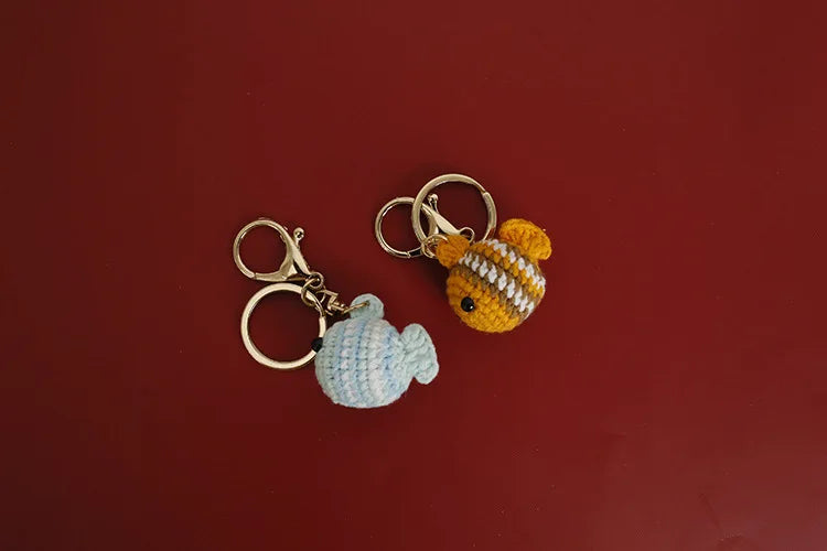 Handmade Crocheted Small Fish Keychain/Charm