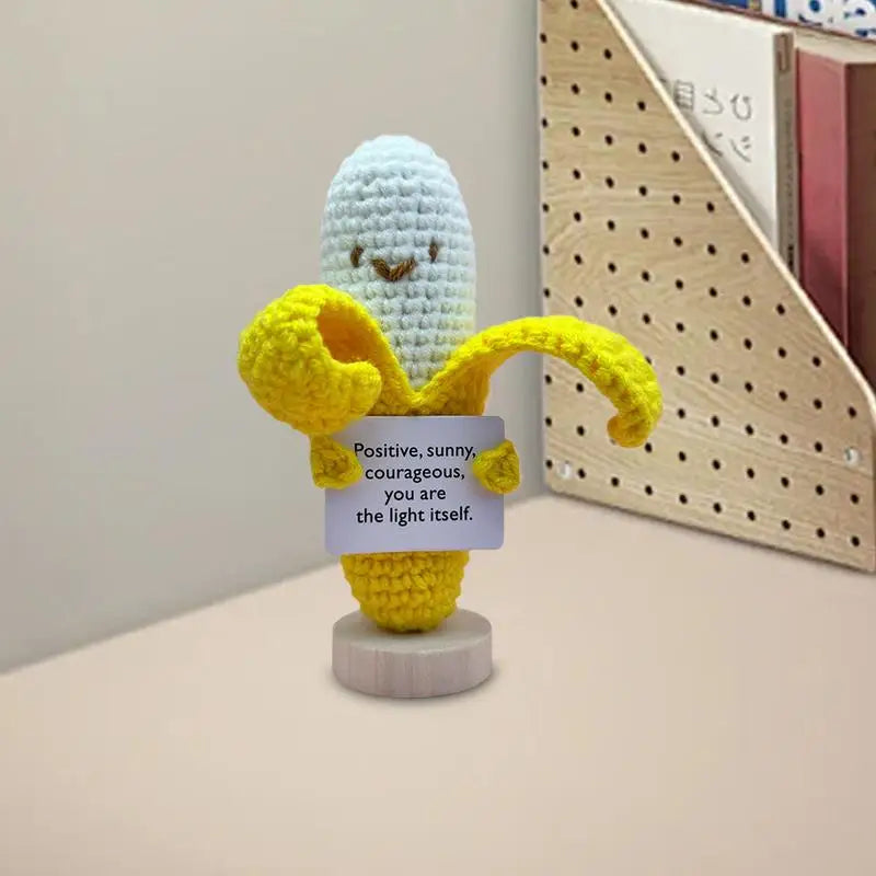 Emotional Support Crochet Positive Mushroom Crochet Mushroom Mushroom Plushie Encouraging Exquisite Decor For Bookshelves Family