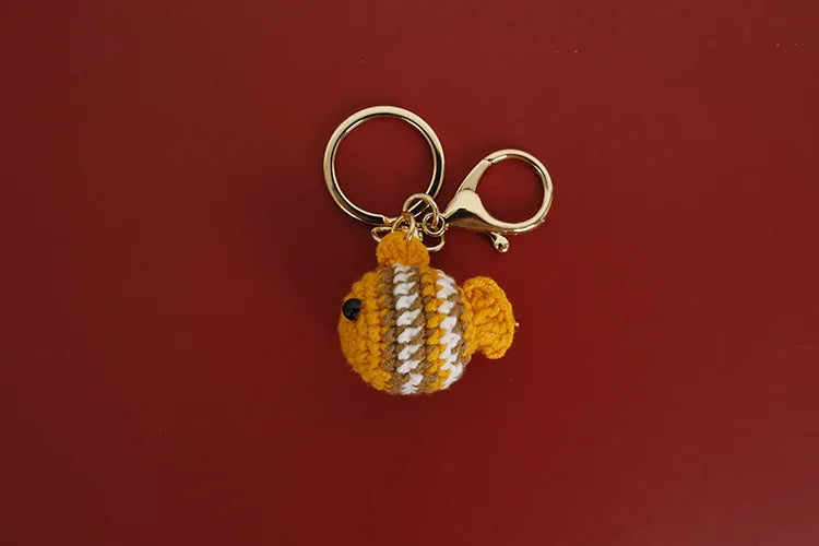 Handmade Crocheted Small Fish Keychain/Charm