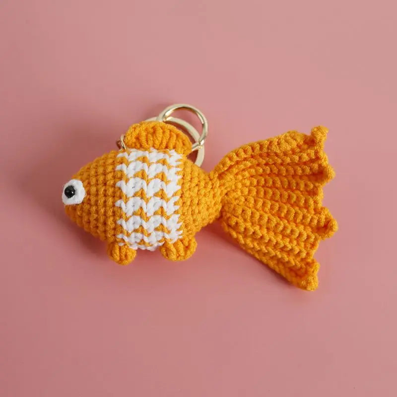 Handmade & Cute Seahorse Crochet Keychain