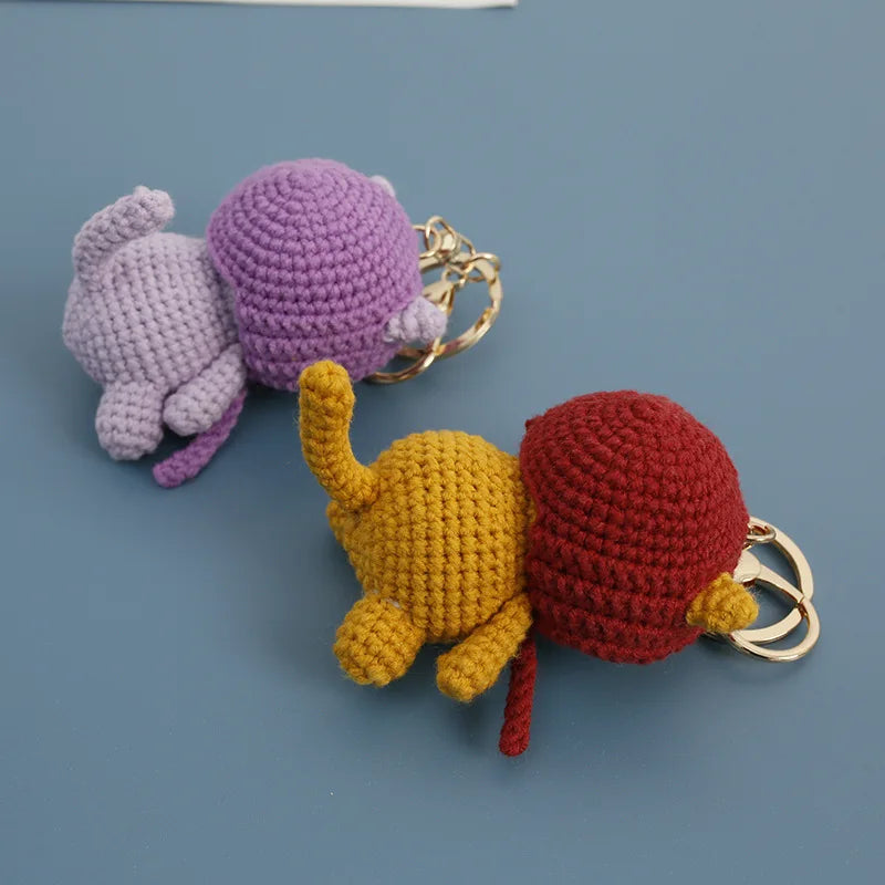 Cat Doll Crochet Keychain - Handmade & Cute