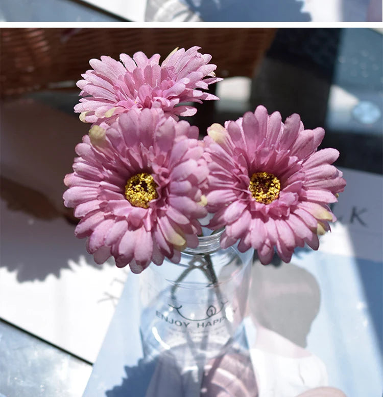 Artificial Silk Gerbera Flowers – Wedding & Home Decor, 3Pcs, 6Pcs, 23cm