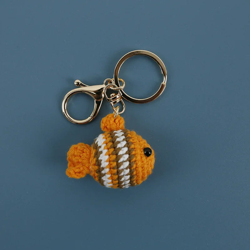 Handmade Crocheted Small Fish Keychain/Charm