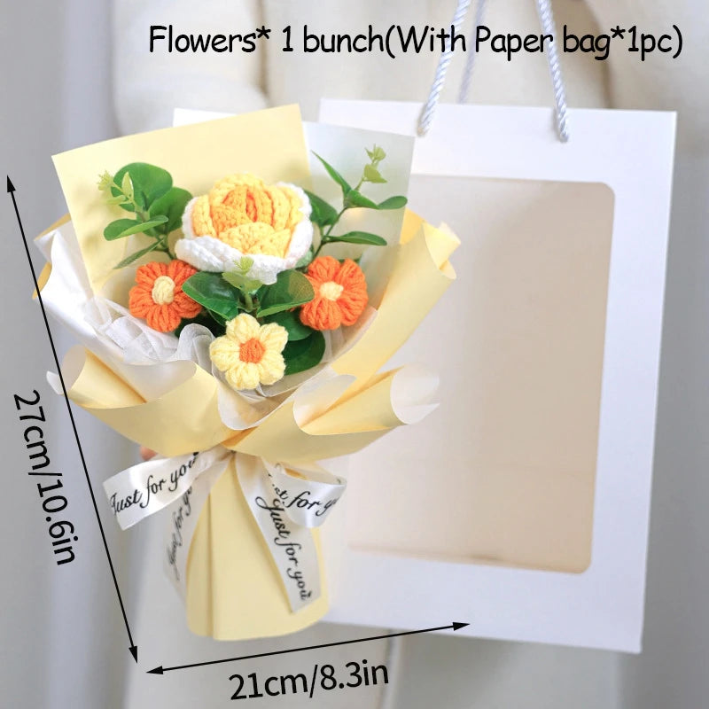 Crochet Sunflower Bouquet – Handmade & Cute