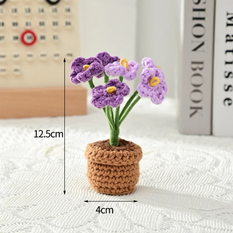 Sunflower Crochet Small Planters- Colorful & Handmade!