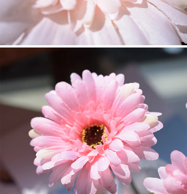 Artificial Silk Gerbera Flowers – Wedding & Home Decor, 3Pcs, 6Pcs, 23cm