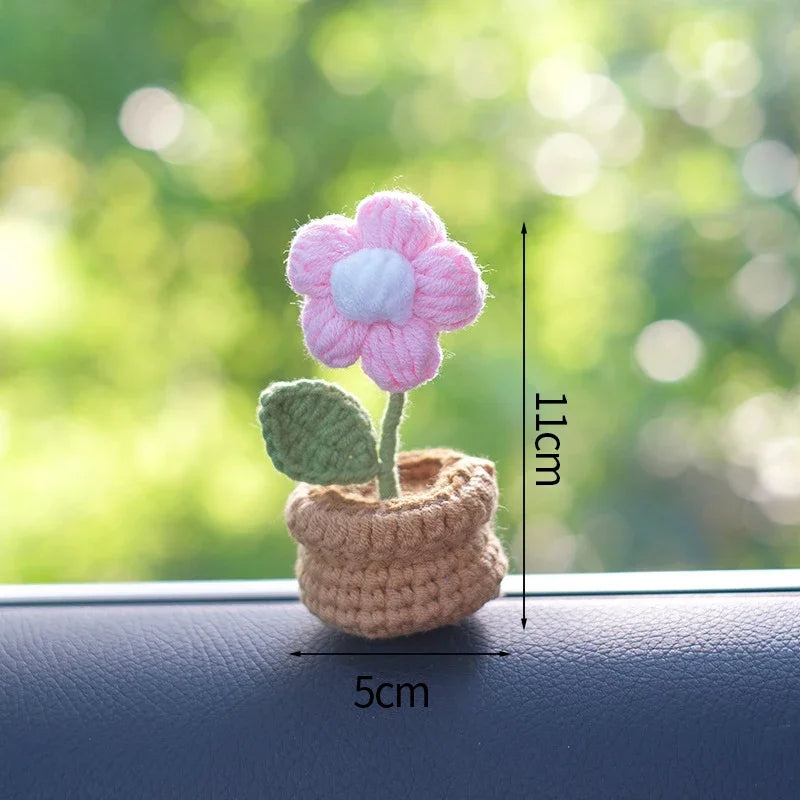 Sunflower Crochet Small Planters- Colorful & Handmade!