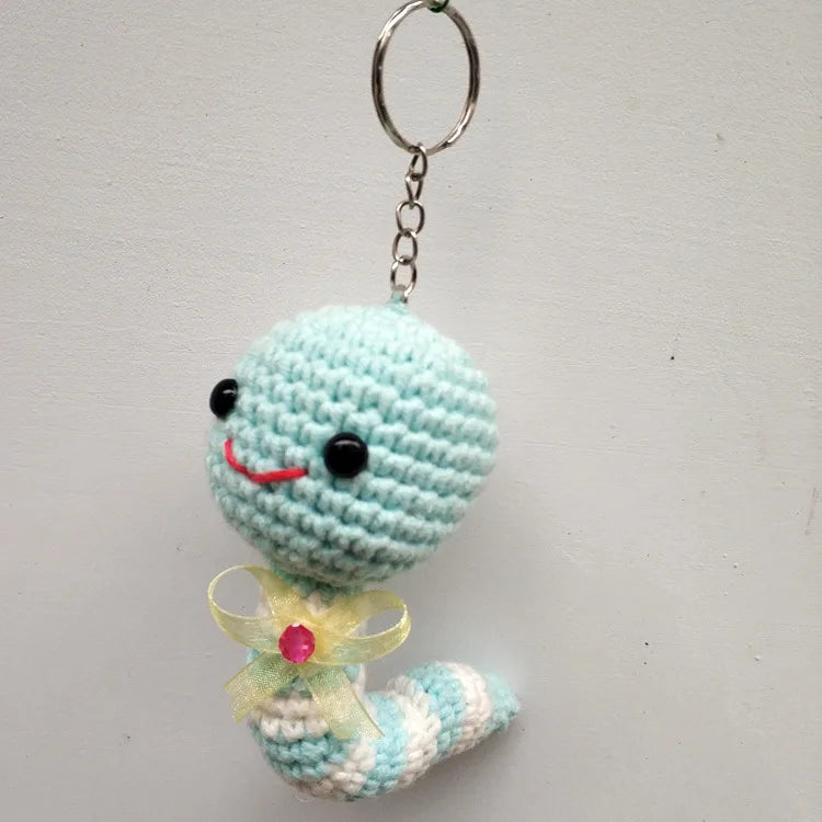 6cm Cute Animal Crochet Doll Key Chain  Knit Toy Cute Pendant Bag Accessories Crochet Toy