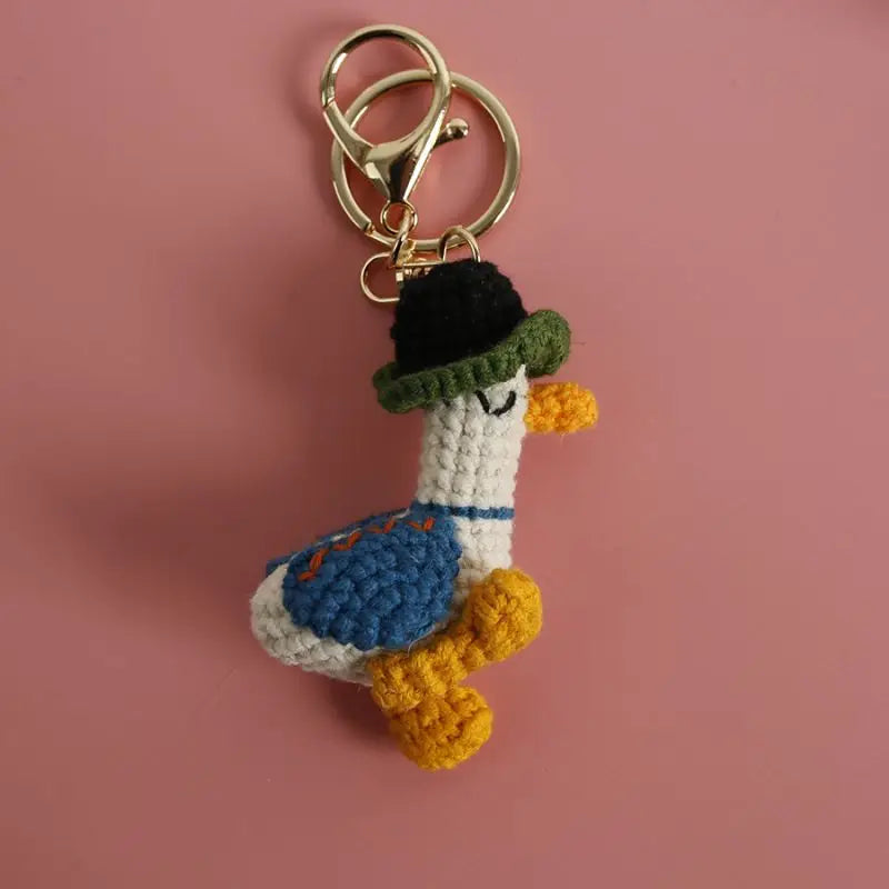 Crochet Keychains Funny Duck Doll Keychain