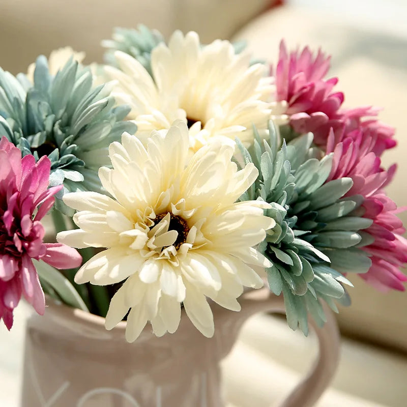Artificial Silk Gerbera Flowers – Wedding & Home Decor, 3Pcs, 6Pcs, 23cm