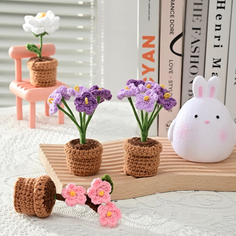 Sunflower Crochet Small Planters- Colorful & Handmade!