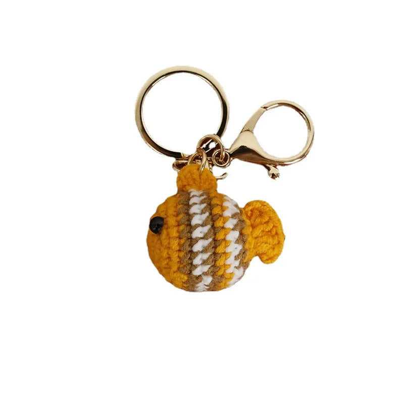 Handmade Crocheted Small Fish Keychain/Charm