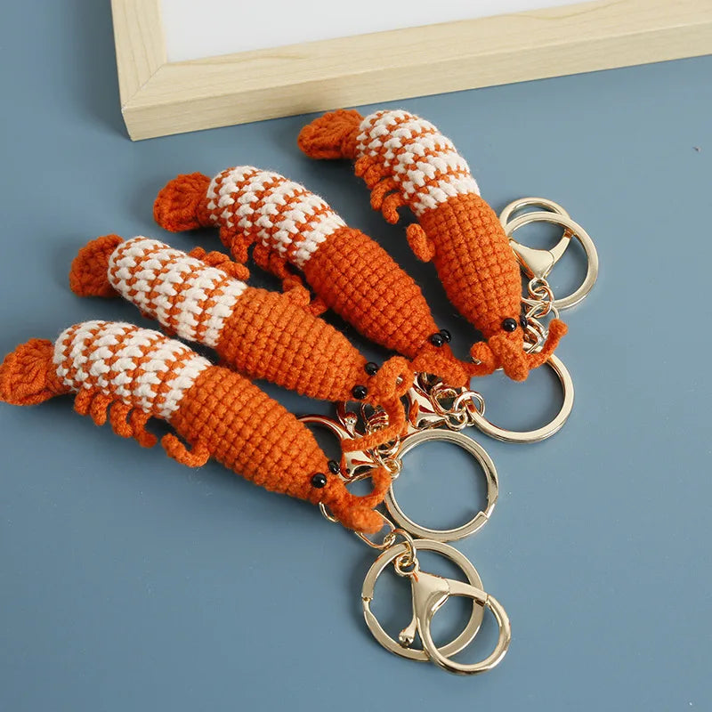 Handmade & Cute Seahorse Crochet Keychain