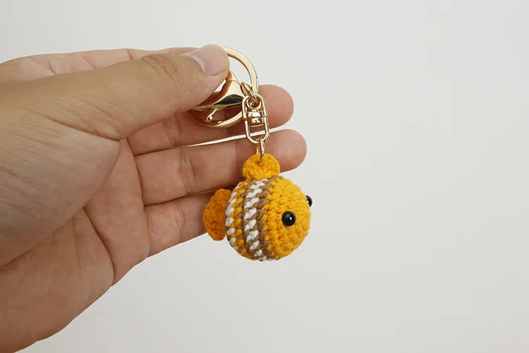 Handmade Crocheted Small Fish Keychain/Charm