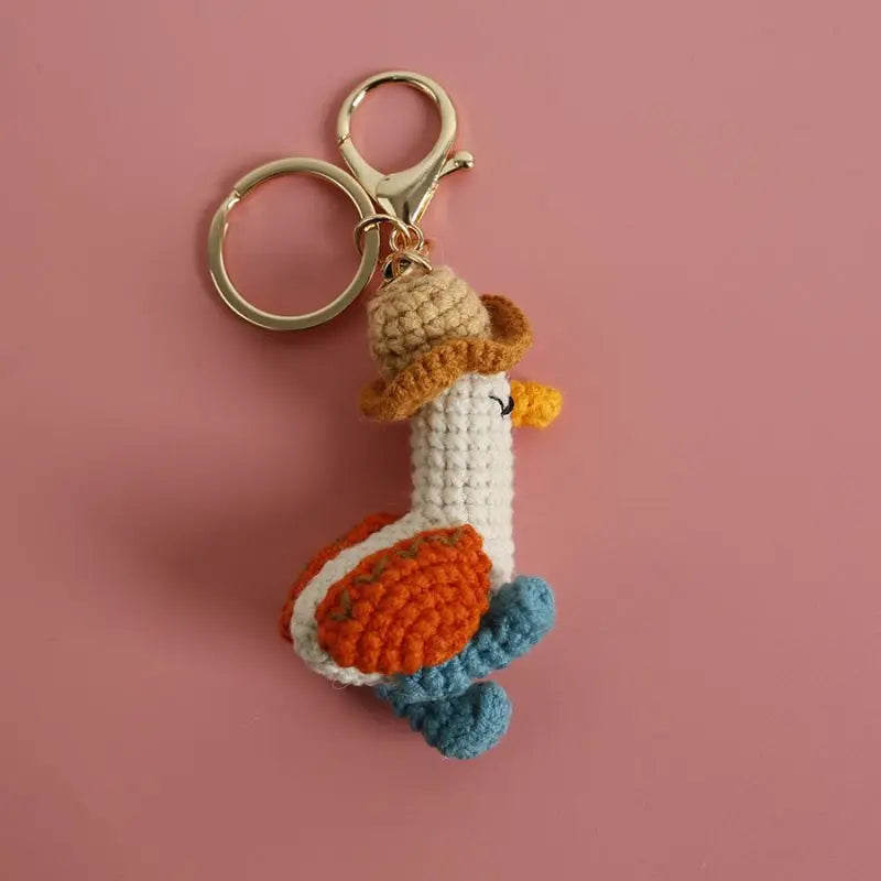 Crochet Keychains Funny Duck Doll Keychain