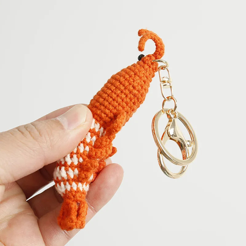 Handmade & Cute Seahorse Crochet Keychain