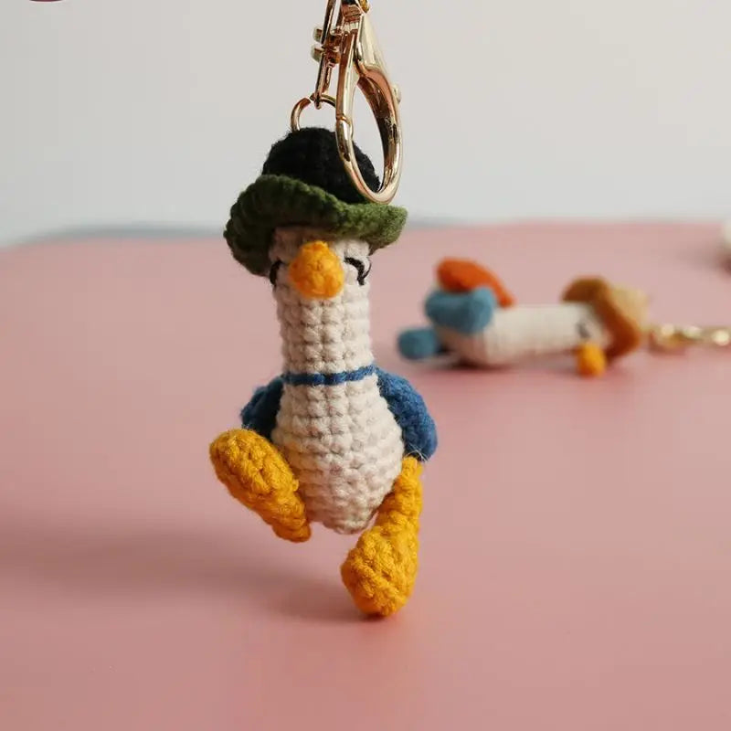 Crochet Keychains Funny Duck Doll Keychain