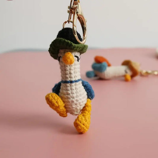 Crochet Keychains Funny Duck Doll Keychain