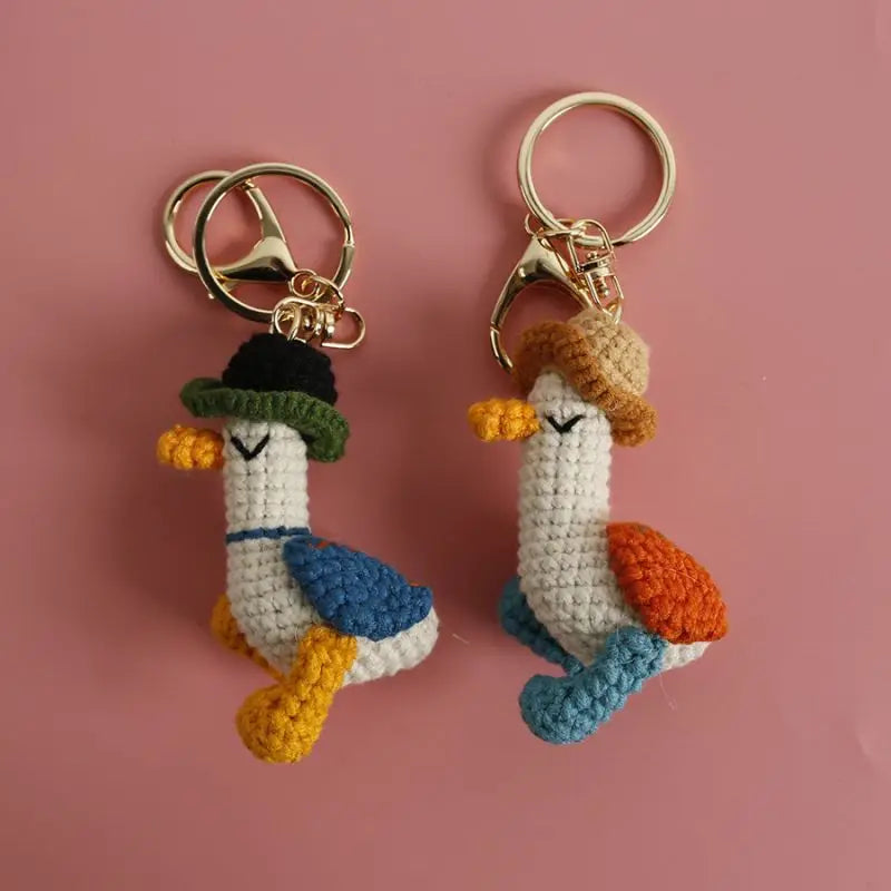 Crochet Keychains Funny Duck Doll Keychain