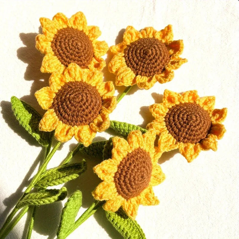 Sunflower Crochet Flowers - Handmade Beauty!
