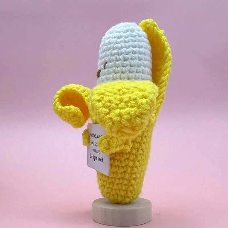 Emotional Support Crochet Positive Mushroom Crochet Mushroom Mushroom Plushie Encouraging Exquisite Decor For Bookshelves Family