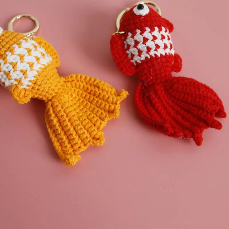 Handmade & Cute Seahorse Crochet Keychain